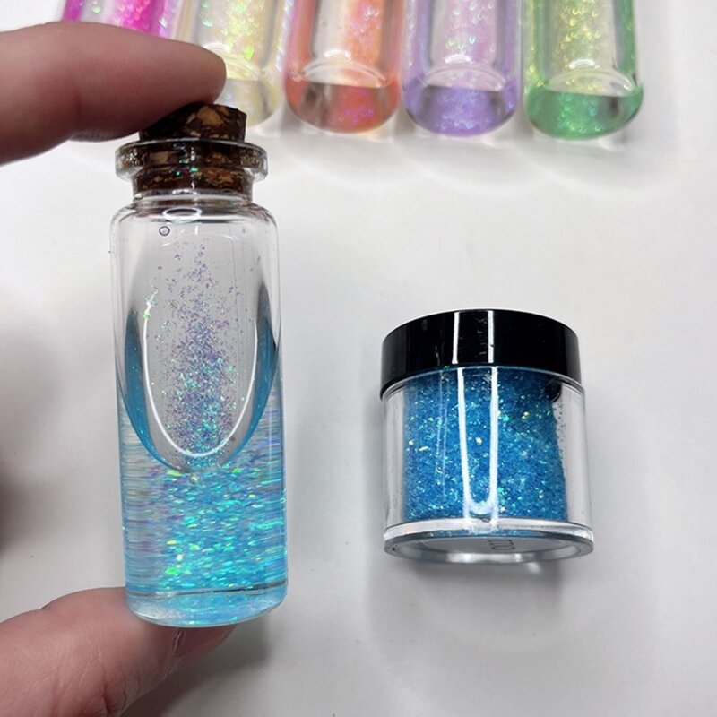 per art Glitter Sabbie mobili Effetto bottiglia colorate Fiocchi iridescenti Accessori per per