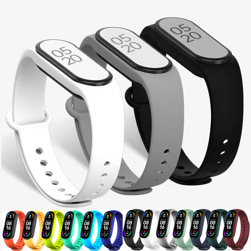 Strap For Xiaomi Mi Band 7 5 4 3 6 nfc Silicone Wristband Bracelet Replacement correa mi band 4 3 5 6 7 Smart watch Accessories