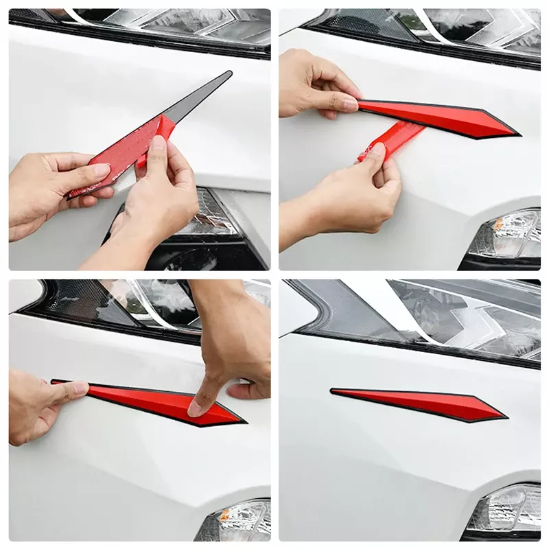 4-częściowa naklejka 3D ochraniacz drzwi samochodu garażowa gumowa osłona ścienna na zderzak zabezpieczająca ścianę parkingową akcesoria samochodowe do stylizacji samochodu