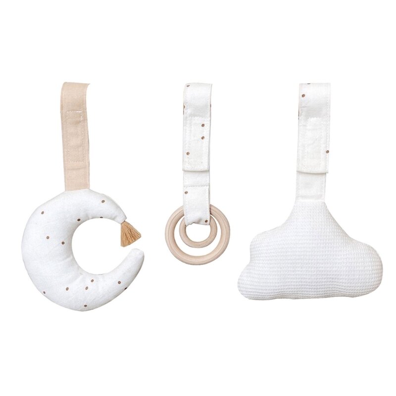 Baumwoll-Hängespielzeug für Babys, Fitnessstudio, Aktivitätsanhänger, Spielzeug für Kleinkinder, sensorisches Spielzeug, Set