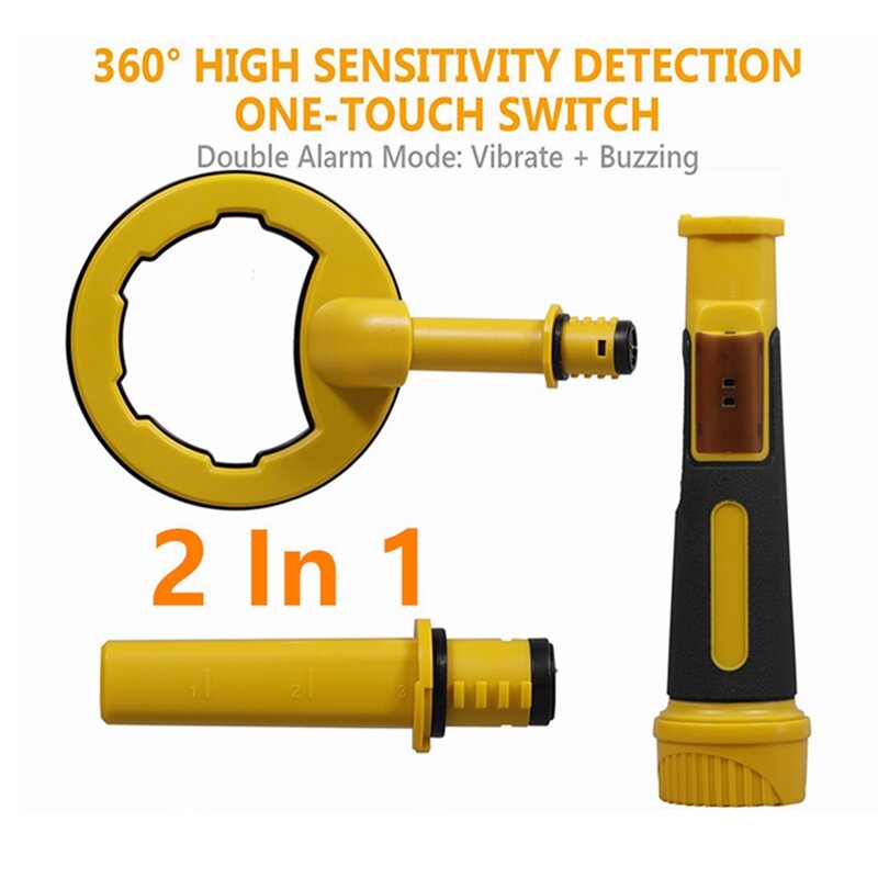 2 in 1 Unterwasser Metall detektor Puls Pin pointer Tauch schatz wasserdichter Metall detektor Handheld Metall finder einfach zu installieren