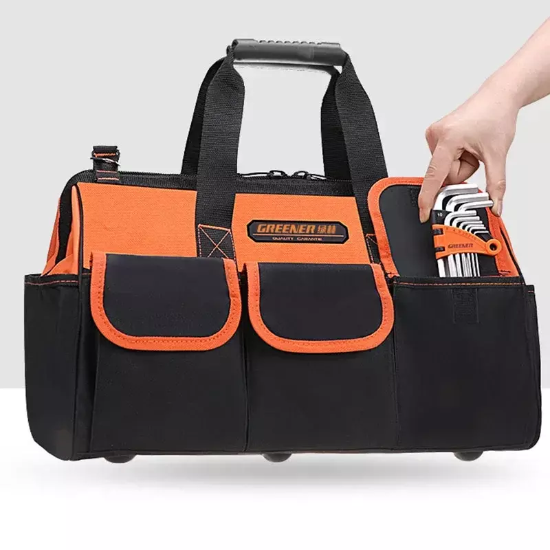 Multifuncional ferramenta impermeável Bag, Ferramenta Oficina eletricista Bag, Wear-Resisting Pouch, Storage Bag Função, Oxford Cloth, 1680D