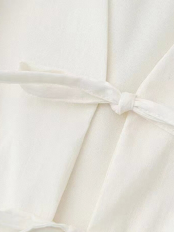 Seksowne sznurowane kamizelki damskie z dekoltem w serek z wycięciem na ramiączkach 2024 wiosenne lato casualowe damskie streetwear