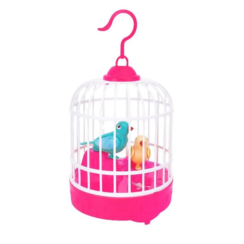 Elétrico Falando Pássaro Brinquedo para Crianças, Controle de Som, Inductive Birdcage, Simulação Pet, Novidade Brinquedo Educacional, Voz, Presente, E3V4