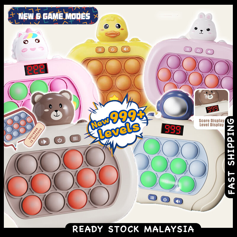999 Level Quick Push Game Console Pop It Whack-A-Mole Elektronische Speelgoedsnelheid Snelle Puzzel Fidget Educatief Speelgoed Voor Jongens Meisjes