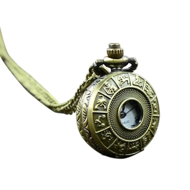 Retro Vintage Steampunk Quarz Halskette Schnitzen Anhänger Kette Uhr Taschenuhr aushöhlen Blumen Halskette Anhänger Uhr Kette