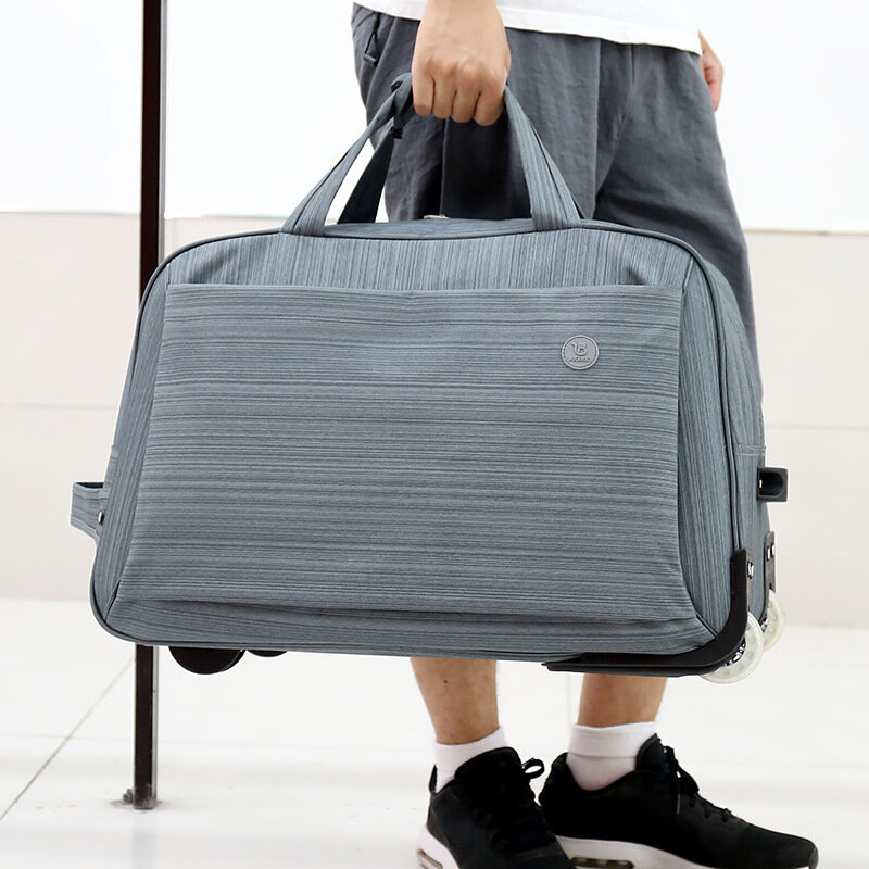 Tas Travel troli pria wanita, tas koper beroda bisnis, tas beroda, tas perjalanan untuk pria dan wanita