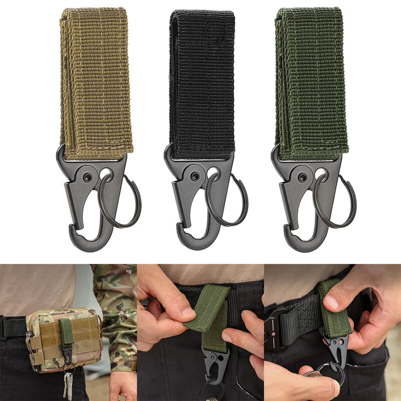 1pc Carabiner Lock Carabiner 100x30mm Nylon Key Hook Military Webbing Buckle Belt Hanging System For Camping Outdoor Activities