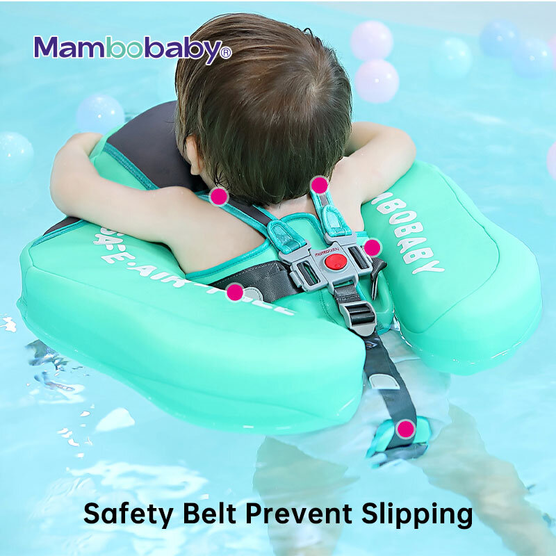 Mambobaby Solid Non-inflatable Baby Swimming Float With Canopy Newborn Lying Ring Pool Toys Infant Swim Trainer Floater Dropship
