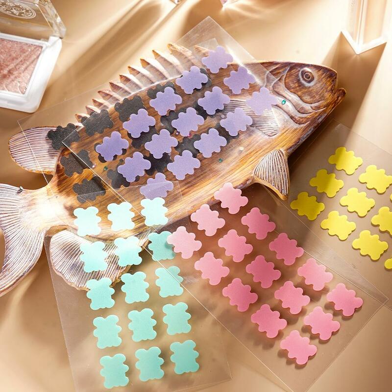 24 Counts Cake Acne Pimple Patch For Face Invisible Colorful Bear For Face Zit Acne Dots Cover Stickers Makeup Tool