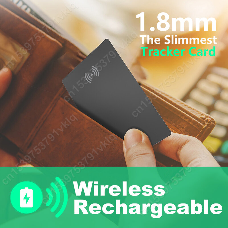 Wireless Charging Smart Track Card Works with Apple Find My Wallet Tracker Phone Finder Ultrathin Mini Locator Tracking Device