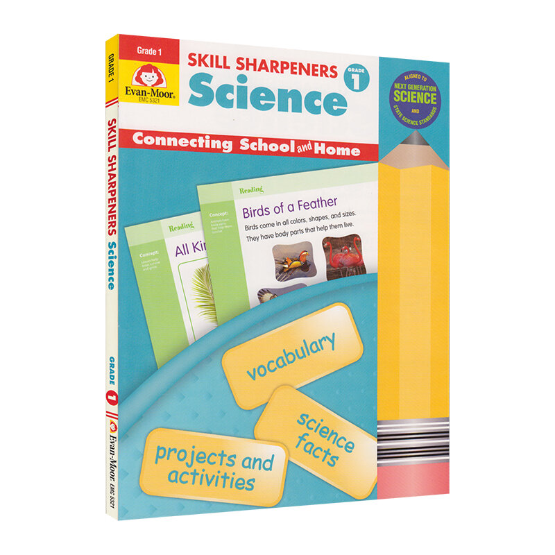 Evan-moor skillシャープナー科学変換、グレード1、英語の本、4、5、6、7、9781629381534