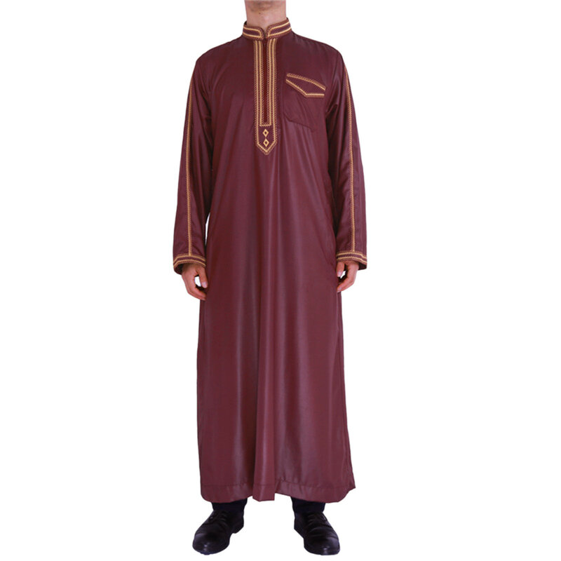Длинный рукав АМАН абайя 1 шт джубба Тюбе для мужчин кафтан Пакистан мусульманский Саудовский Аравия джеллаба ислам одежда Молитва халат Афган