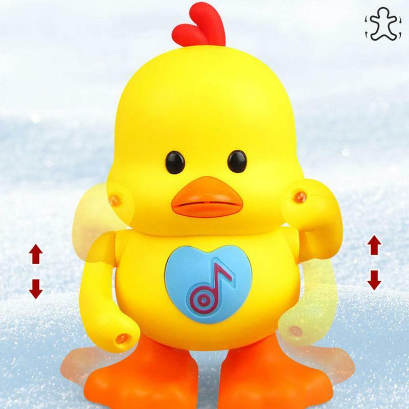 Dancing Walking Yellow Duck Light Up & Dancing Modes Musical Duck Toy Baby Preschool Educational Learning Toy Infant Light Up