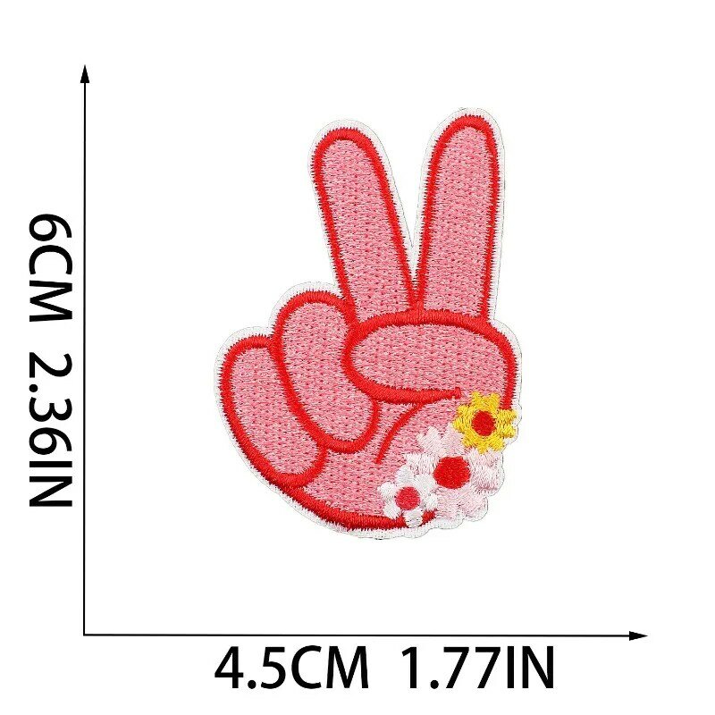 Butterfly Rainbow Heat Embroider Adhesive Patch Cartoon Bus DIY Fabric Label for Cloth Hat Jeans Bag Skirt Jacket Sew Sticker