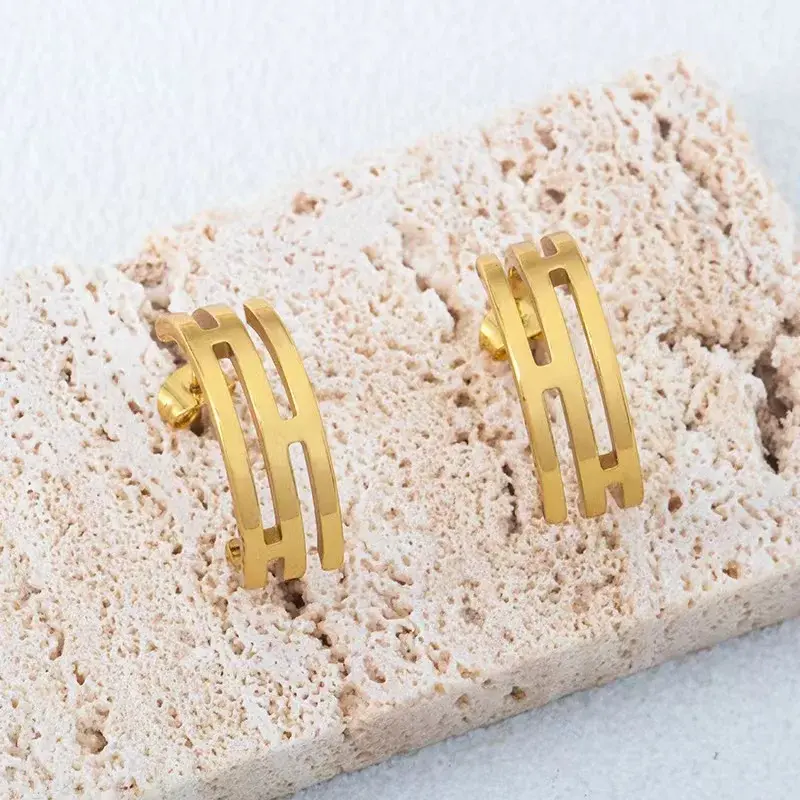 18K złote amulety urocze kolczyki sztyfty dla kobiety dama prezent na przyjęcie weselne nowe przybycie