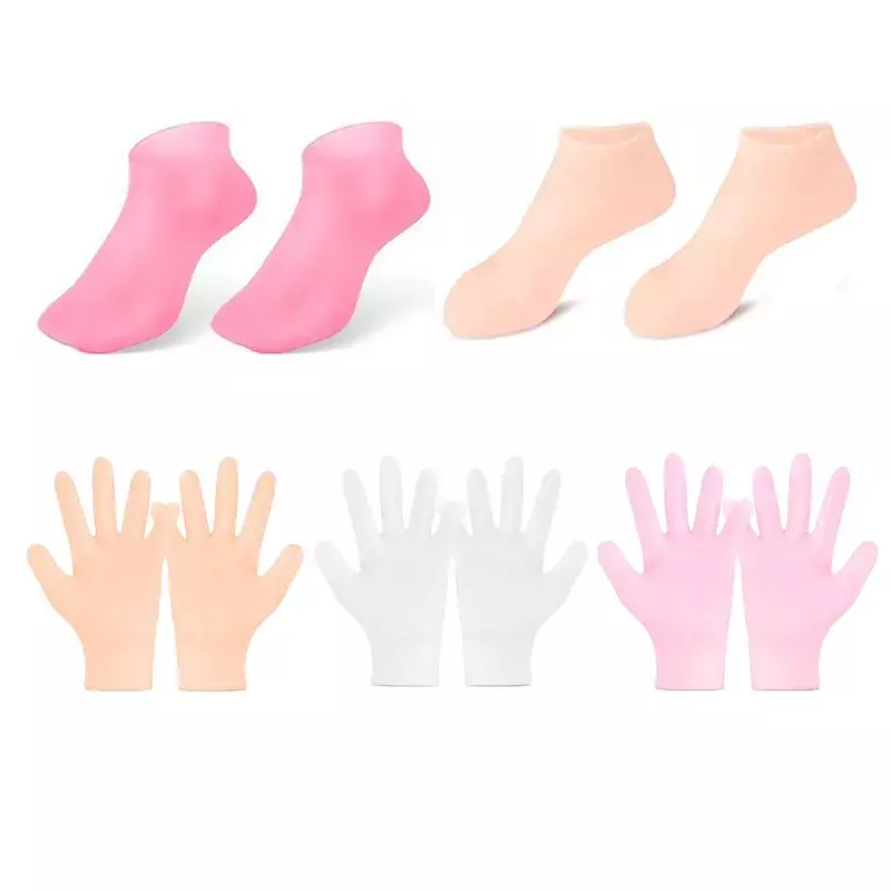 Calzini in Silicone Spa guanti Gel idratante calzino esfoliante prevenire la secchezza pelle morta screpolata rimuovere la protezione cura delle mani del piede