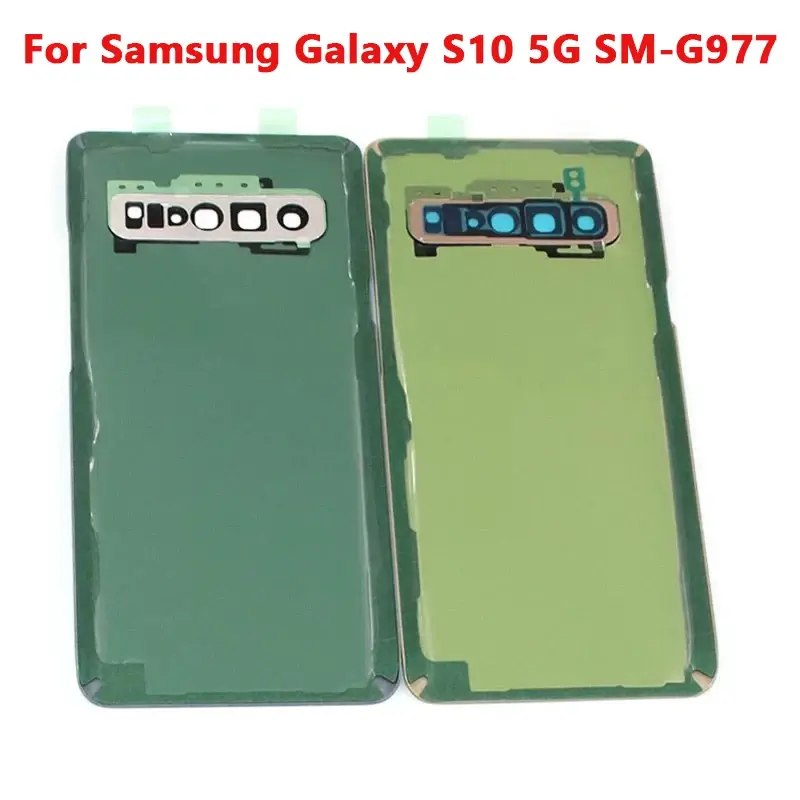 Funda trasera para Samsung Galaxy S10 5G, cubierta de batería trasera, puerta de vidrio para Samsung Galaxy S10 5G, carcasa trasera de SM-G977