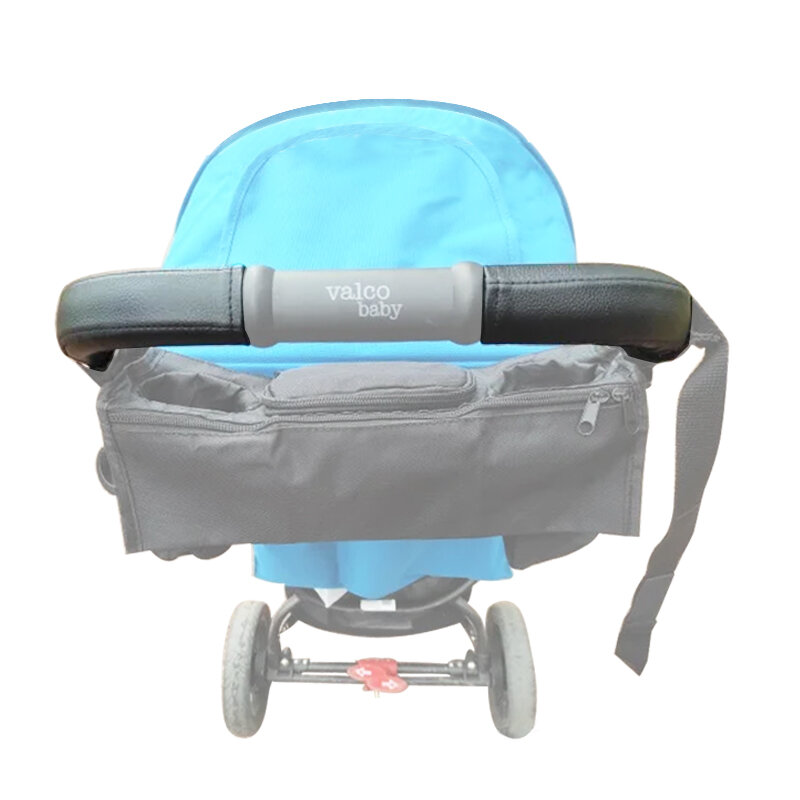 Cubierta de cuero para pasamanos de cochecito Valco Baby Snap 4, funda protectora para barra de empuje de momia con cremallera, accesorios para cochecito