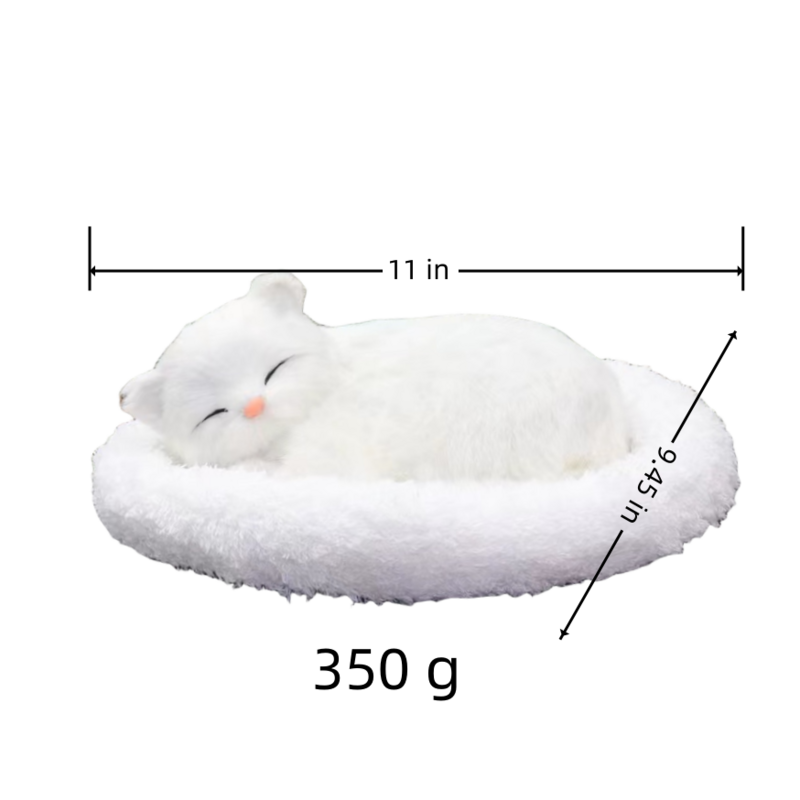 Kawaii Plush Toy Simulation Cat Stuffed Animal Manual Paste High Quality Artificial Fur Toy Childre Gift Home Car Decoration