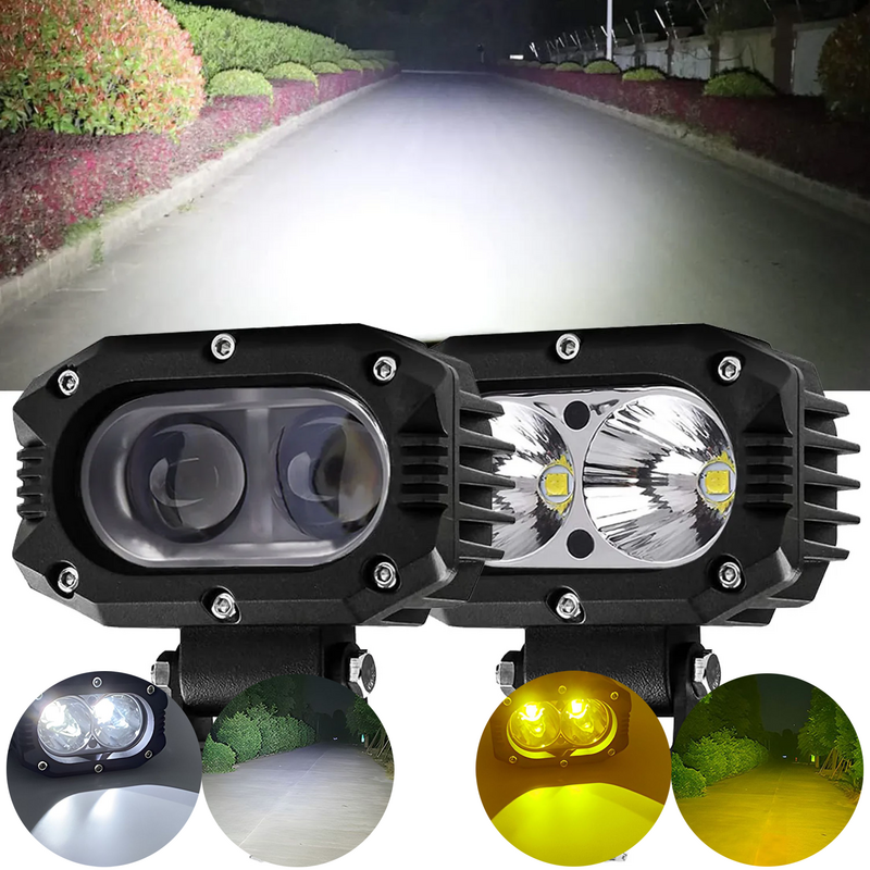 Barra de luces LED impermeables, foco reflector de 4 pulgadas, 9V-30V, trabajo antiniebla, conducción para ATV, UTV, SUV, todoterreno, 4x4, barco y camión