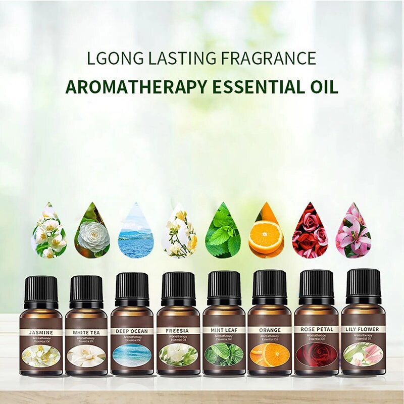 10ml Air Freshener Natural Plant Aromatherapy Essential Oil Air Conditioning Perfume Refill Aroma Diffuser Fragrance Humidifier