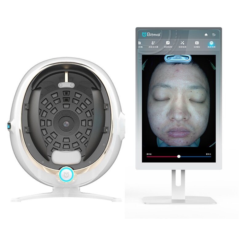 متعددة اللغات AI ذكي الوجه محلل صالون آلة الجمال تحليل الجلد آلة مسح ثلاثية الأبعاد الرقمية تشخيص الوجه الكاشف