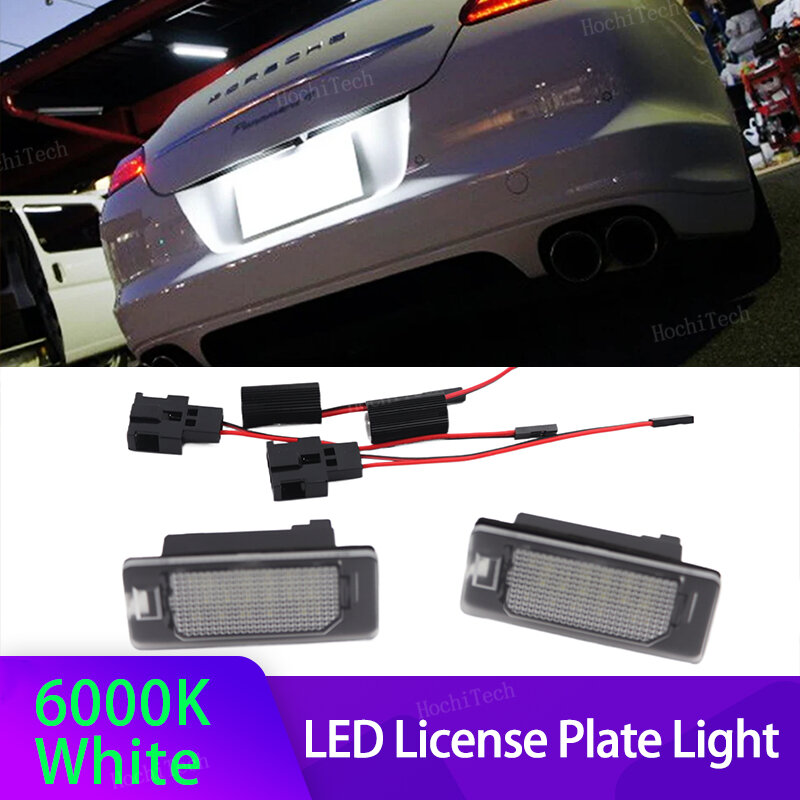 Luz de matrícula do carro LED, lâmpada SMD para Porsche Panamera 970 4D 2010-2016, 8TO943021, 12V, 2pcs