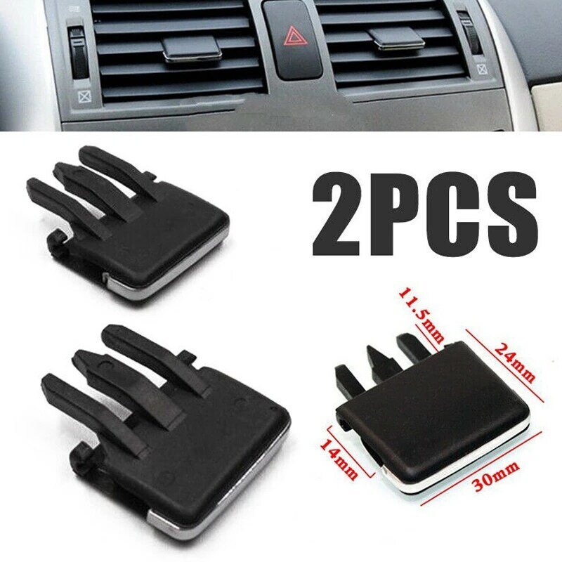 Clips de lengüeta de salida de ventilación de aire, Kit de reparación de hebilla de ajuste de ventilación de CA para Toyota Corolla 2009-2013, 2 unidades