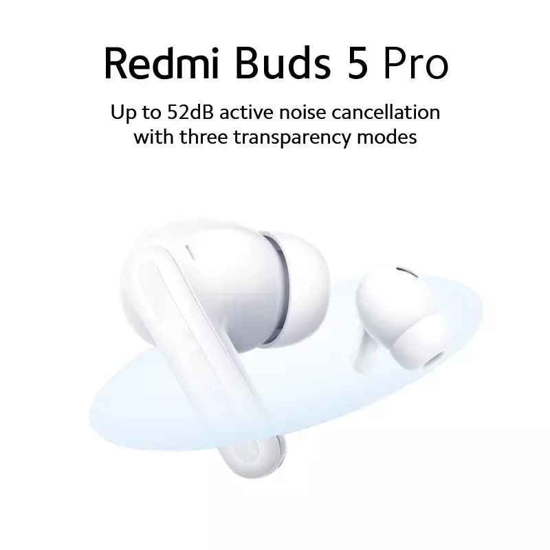 [World Premiere] Global Version Xiaomi Redmi Buds 5 Pro Up to 52dB Active Nolse Cancellation 38 Hours Long Battery