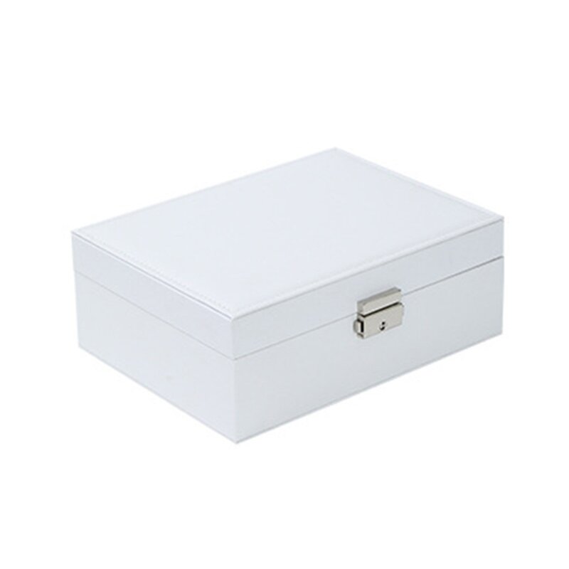 Lockable Jewelry Double Layer PU Leather Jewelry Box Women Jewelry Organizers Perfect for Storage and Gifting