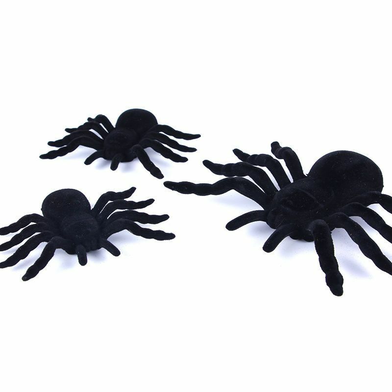 1 buah horor hitam laba-laba rumah hantu laba-laba Web Bar perlengkapan dekorasi pesta simulasi mainan rumit dekorasi Halloween Anak