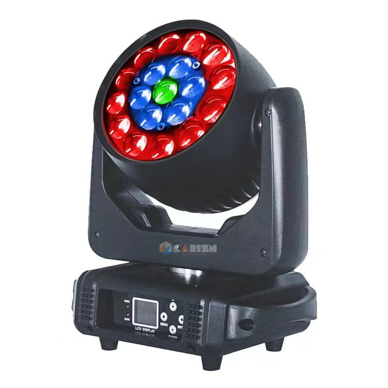LED Moving Head Light para Palco Profissional, lavagem Zoom Beam, RGBW, DMX 512, Disco Party, Bar, KTV, Bar Efeito, 8PCs, 19x15W, 0 Imposto