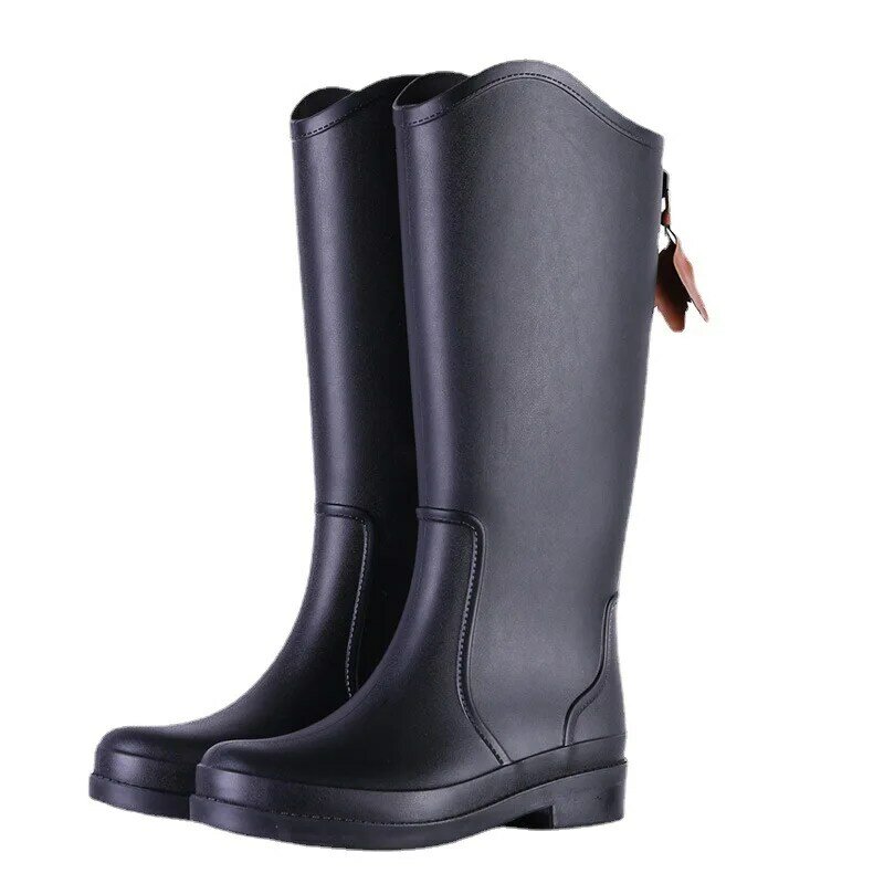 รองเท้ายางหุ้มฉนวนกันน้ำแฟชั่นรองเท้าบูทกันฝนผู้หญิงสูงรองเท้าผู้หญิงทำงาน galoshes ต้นขารองเท้าบูทสูง zapatos mujer