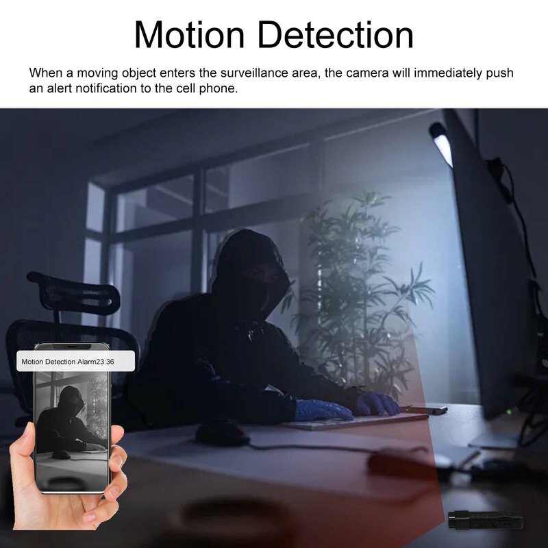 Full 1080P HD Mini Camera  Indoor Small WiFi Wireless Security Nanny Camera for Home Security, Office, Baby, Pets, Parents