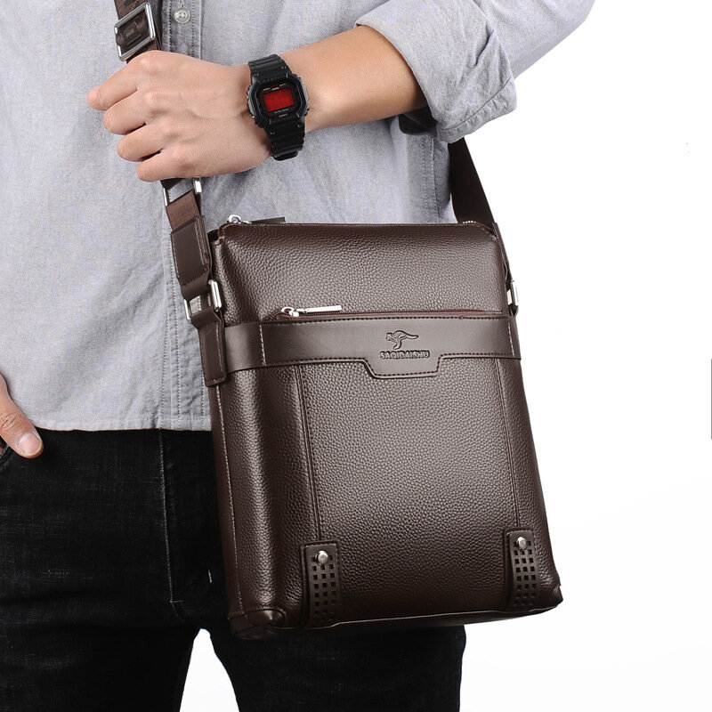 Сумка на плечо мужская для iPad, саквояж кросс-боди из натуральной воловьей кожи, миниатюрный чемоданчик на плечо для путешествий