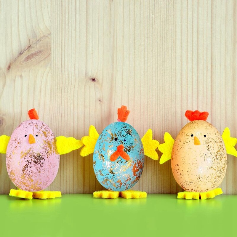 60 pz 6 colori schiuma uova di pasqua pastello uova di pasqua decorazioni oro uova di pasqua decorativo oro uova maculate facile da usare