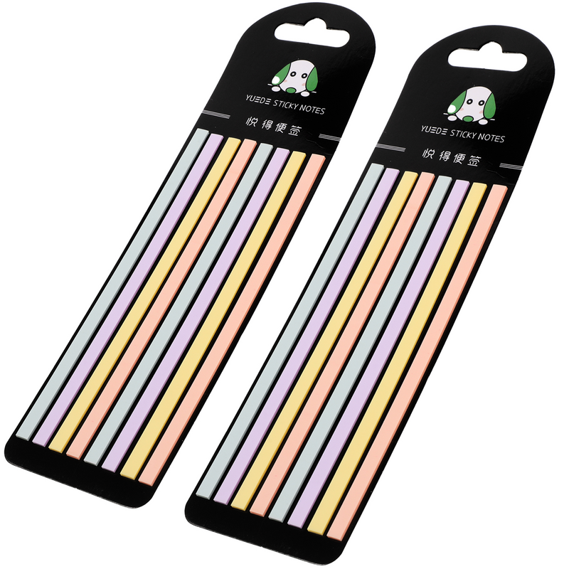 Strisce di lettura guidate a 2 borse segnalibri fini linguette per Notebook segnalibri di lettura colorati strisce di lettura