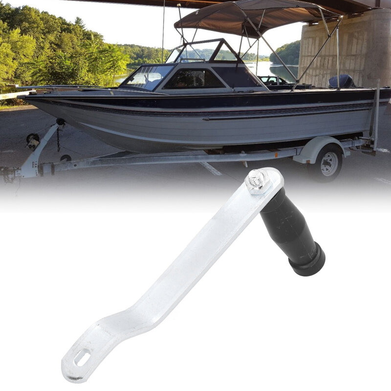 Guincho ergonômico Handle Crank, Substituição confortável do aperto, Universal para o reboque marinho do barco, 8.1in