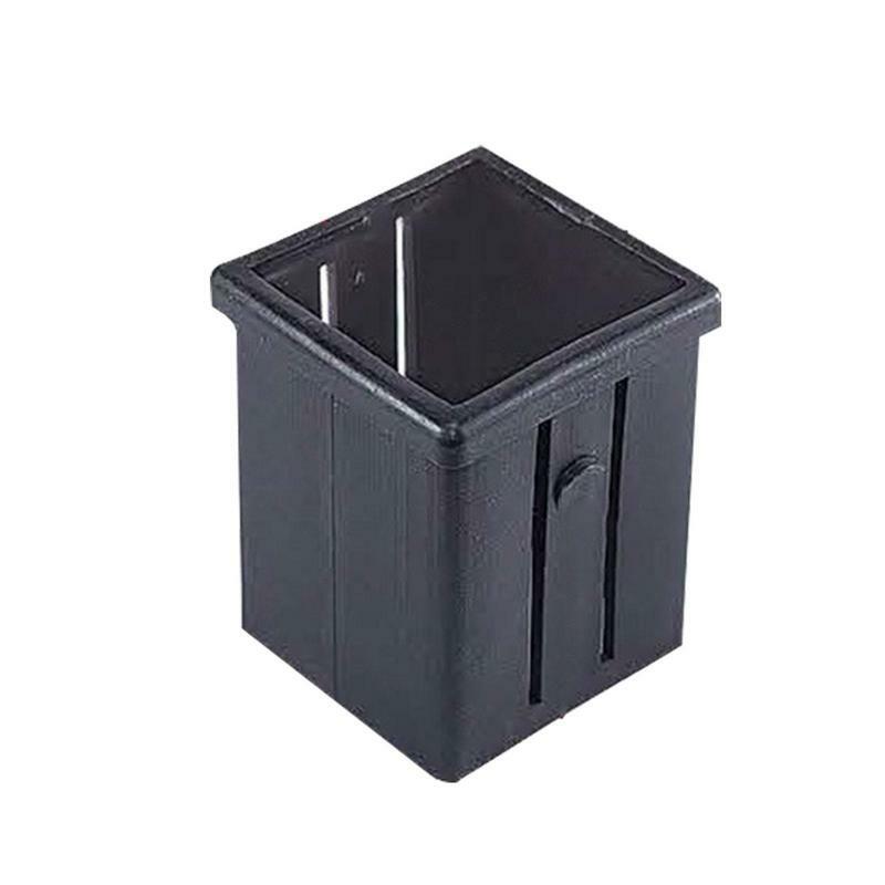 Square Black PP/PE Inner Hollow Variable Diameter Tubing Plug Sliding Isolation Sleeve End Has for Fitness Equipment Accessories