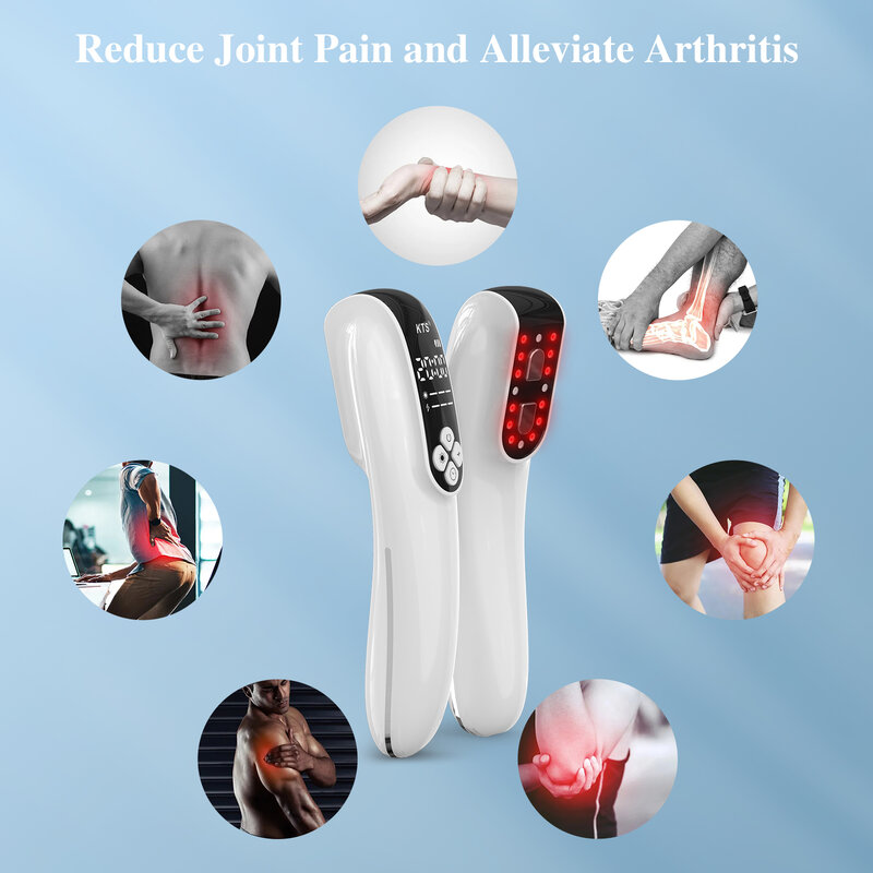 Equipo de tratamiento láser frío actualizado, luz roja y cercana al rojo para el tratamiento de la artritis de rodilla, hombro, espalda, músculos y articulaciones, alivio del dolor en humanos y mascotas