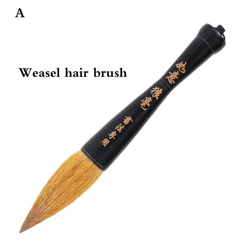 Grand pinceau de calligraphie chinoise, porte-plume en corne de bœuf, brosse à cheveux, écriture régulière, peinture chinoise