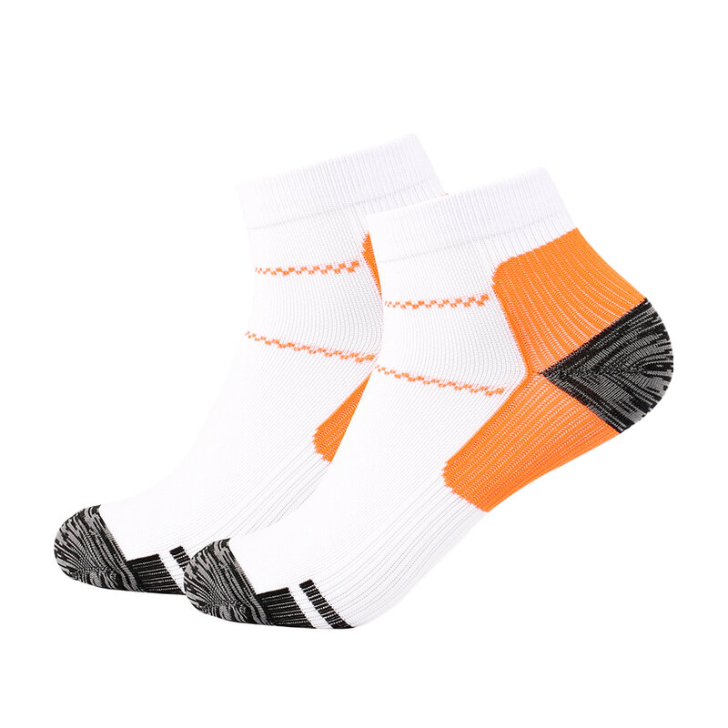 Calcetines deportivos de compresión para hombre y mujer, calcetín corto Unisex con absorción del sudor, Reduce la hinchazón y alivia el dolor de los pies