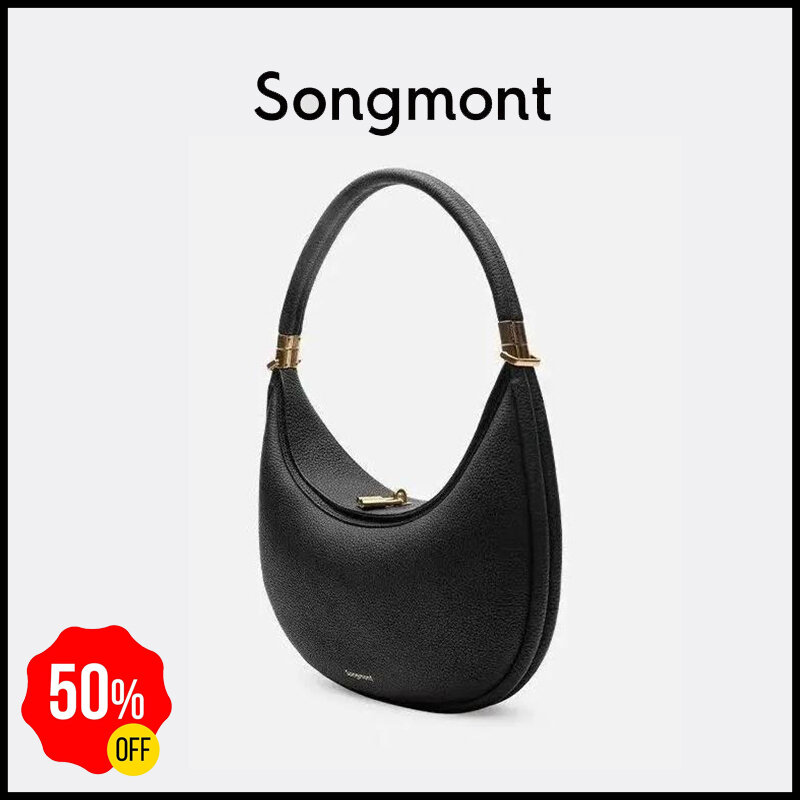 2024 Songmont 니치 브랜드 반달 가방, 여성 맞춤형 디자인, 캐주얼 숄더백, 패션 팔걸이 핸드백, 신상