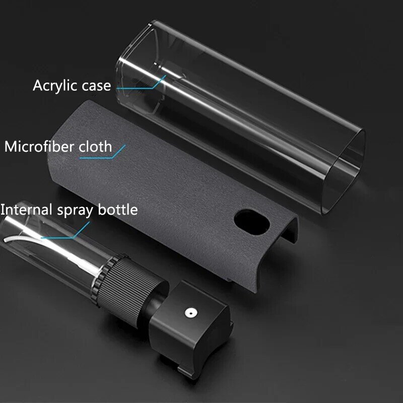 Flacone Spray per detergente per schermo in microfibra 2 in1 per telefono cellulare Ipad Computer panno in microfibra salviette per occhiali per la pulizia di Iphone