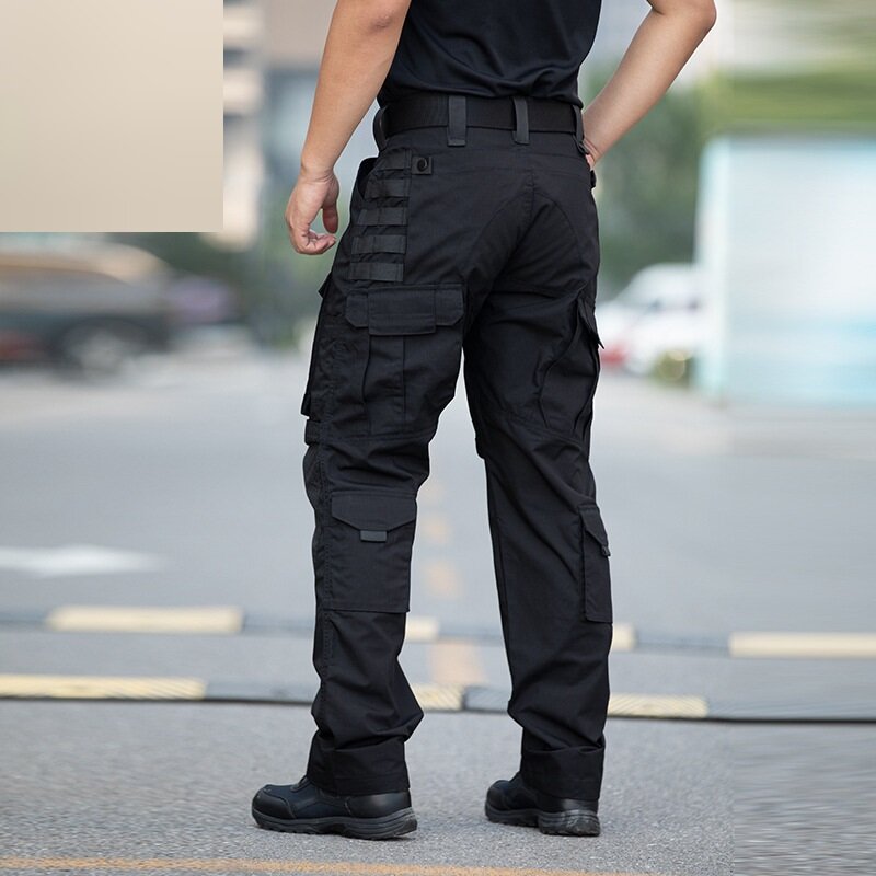 Taktyczne spodnie w stylu Cargo męskie z wieloma kieszeniami odporne na zużycie nowe spodnie trening na świeżym powietrzu wędrówek wędrownych luźne spodnie na co dzień mężczyzn