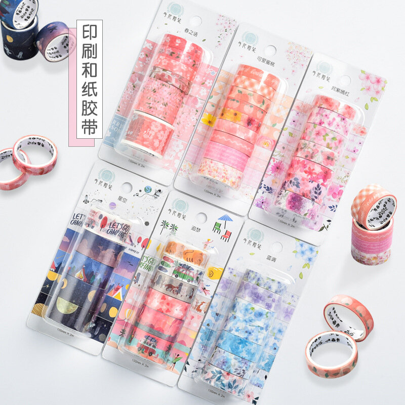 Customized productTape Personalized Design Self Adhesive Tape Color Decoration Masking Paper Sticker Washi Tape Cus