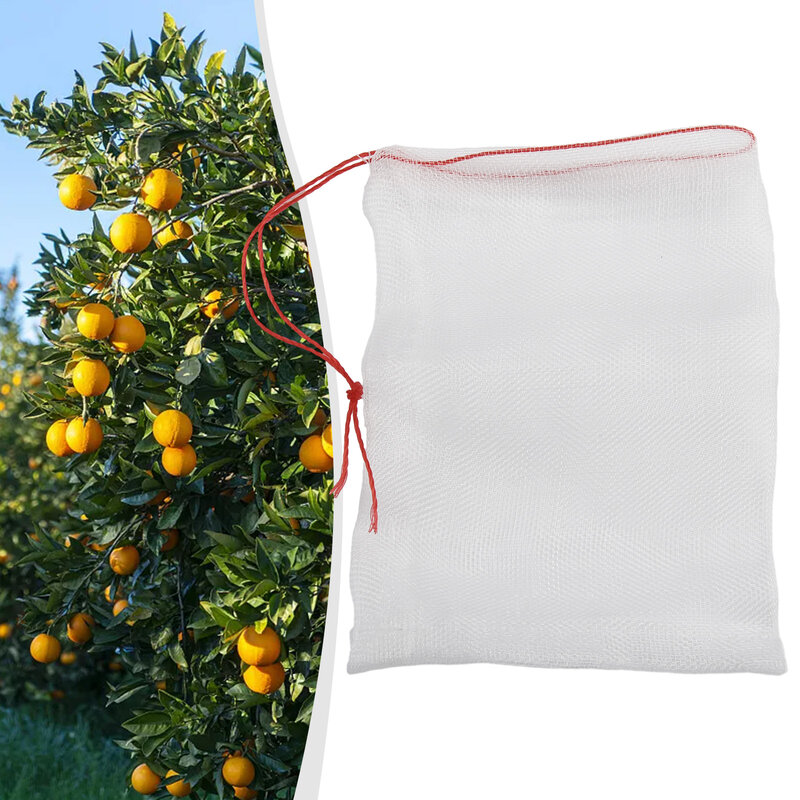 1 pz frutta verdura proteggere borsa a rete Nylon stile coulisse sacchetto di protezione dell'uva Anti uccello insetto giardino pianta barriera a rete sacchetto