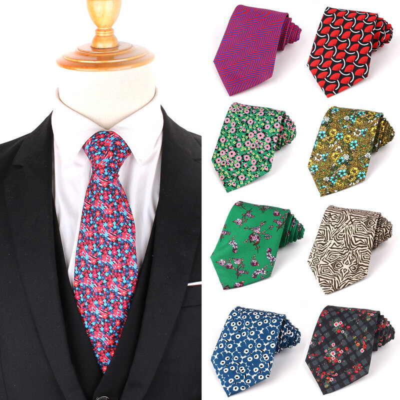 Floral Print Neck Ties For Men Women Fashion Soft Tie Suits Polyester Neck Ties For Boy Girls Gravatas Gifts Wedding Neckties