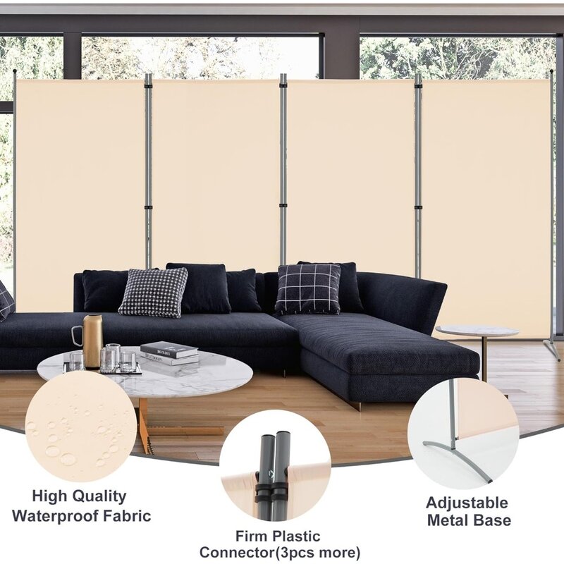 4 Panel Falt trennwand Sichtschutz, freistehende Stoff Raum paneel tragbare Raum trennwand Trennwände für Home Office
